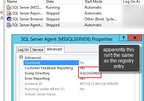 Logging location not the same