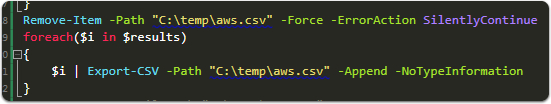 Output Results from Powershell into CSV Source