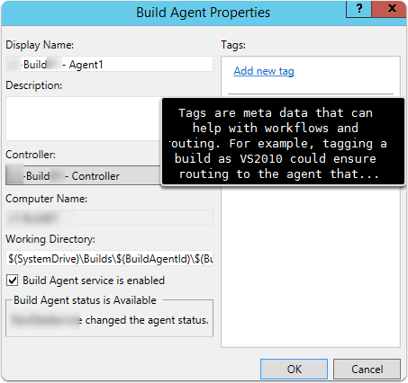Reviewing Build Agent Properties