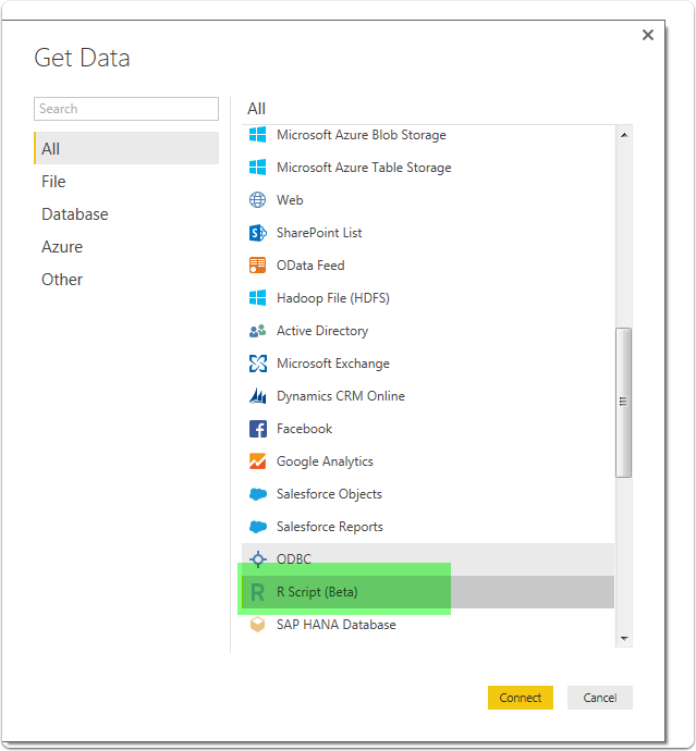 running R script in PowerBi