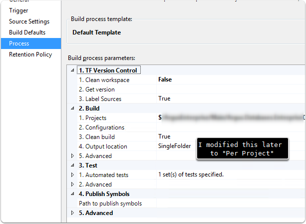 setup the process details