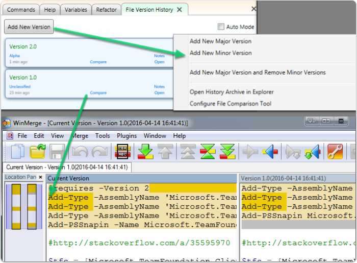 Versioning of powershell scripts