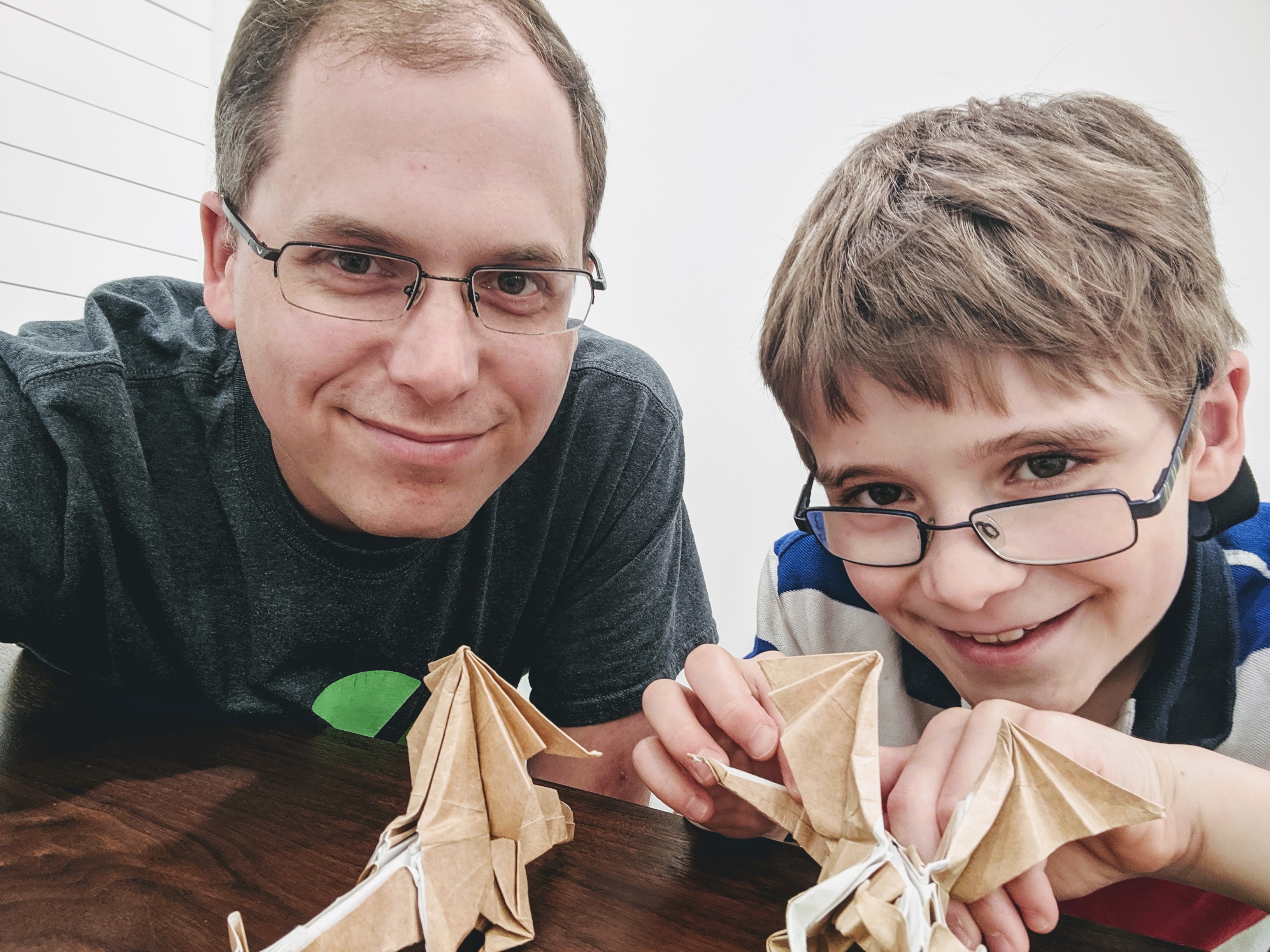 origami with son