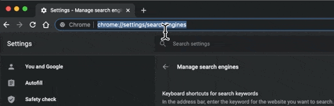 Search Using Chrome Search Engine Alias